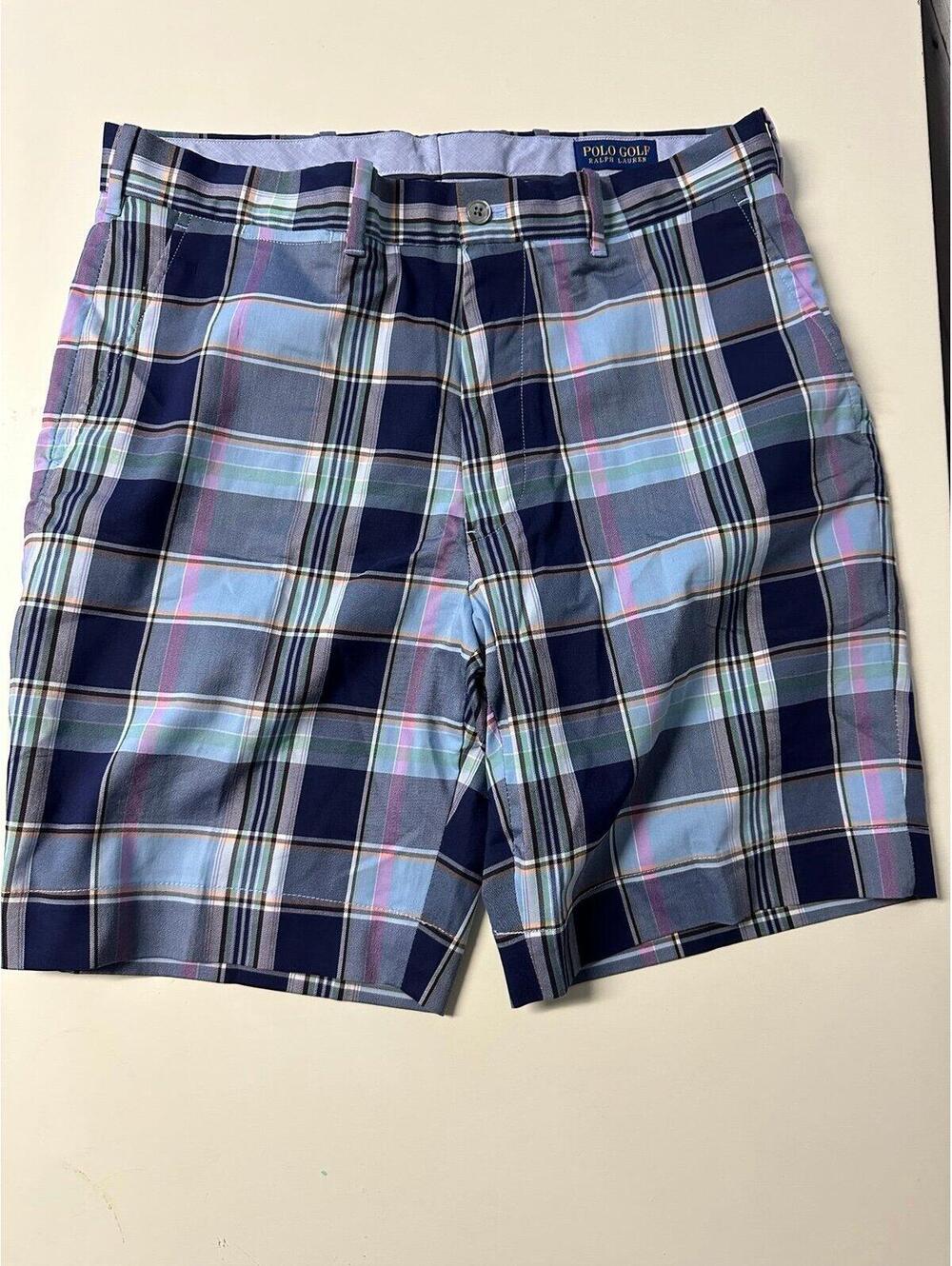 Polo Ralph Lauren Plaid Mens Golf Shorts Size 32 Classic Fit
